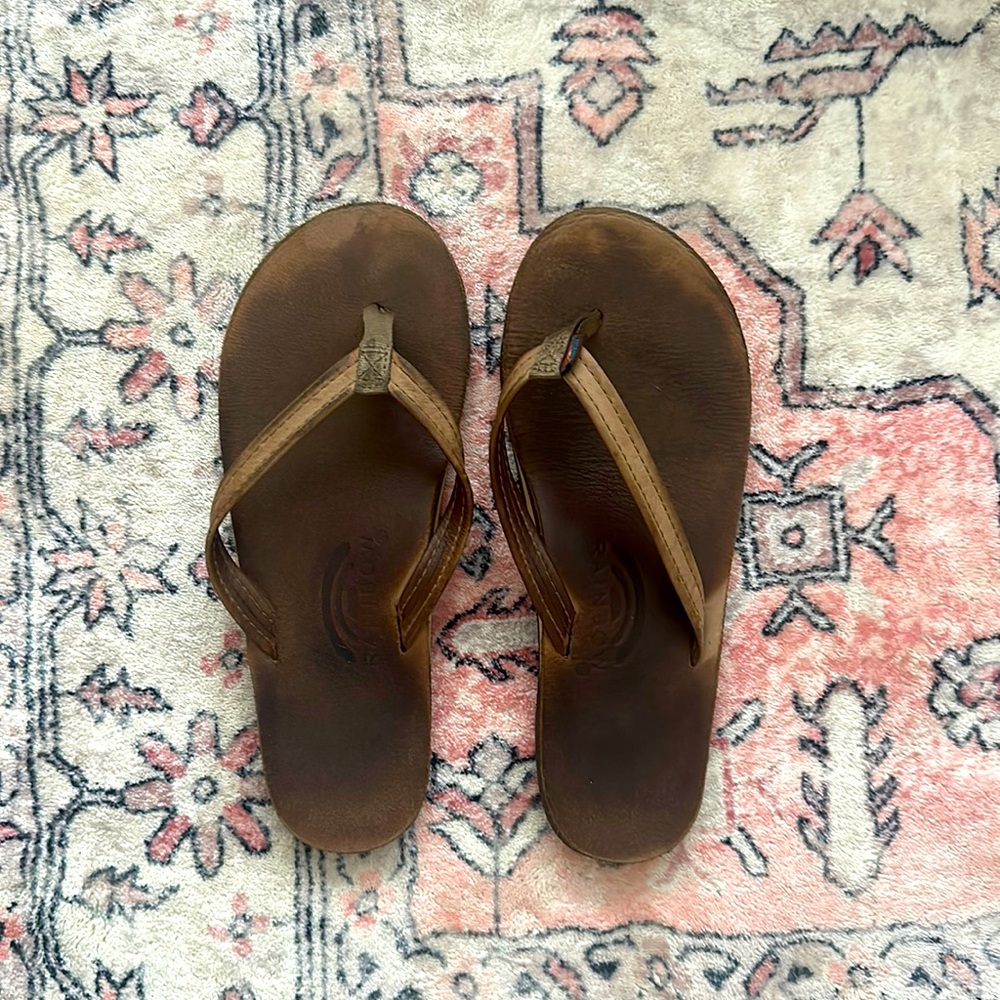 rainbow brand flip flops | worn out but very comfy flip flops